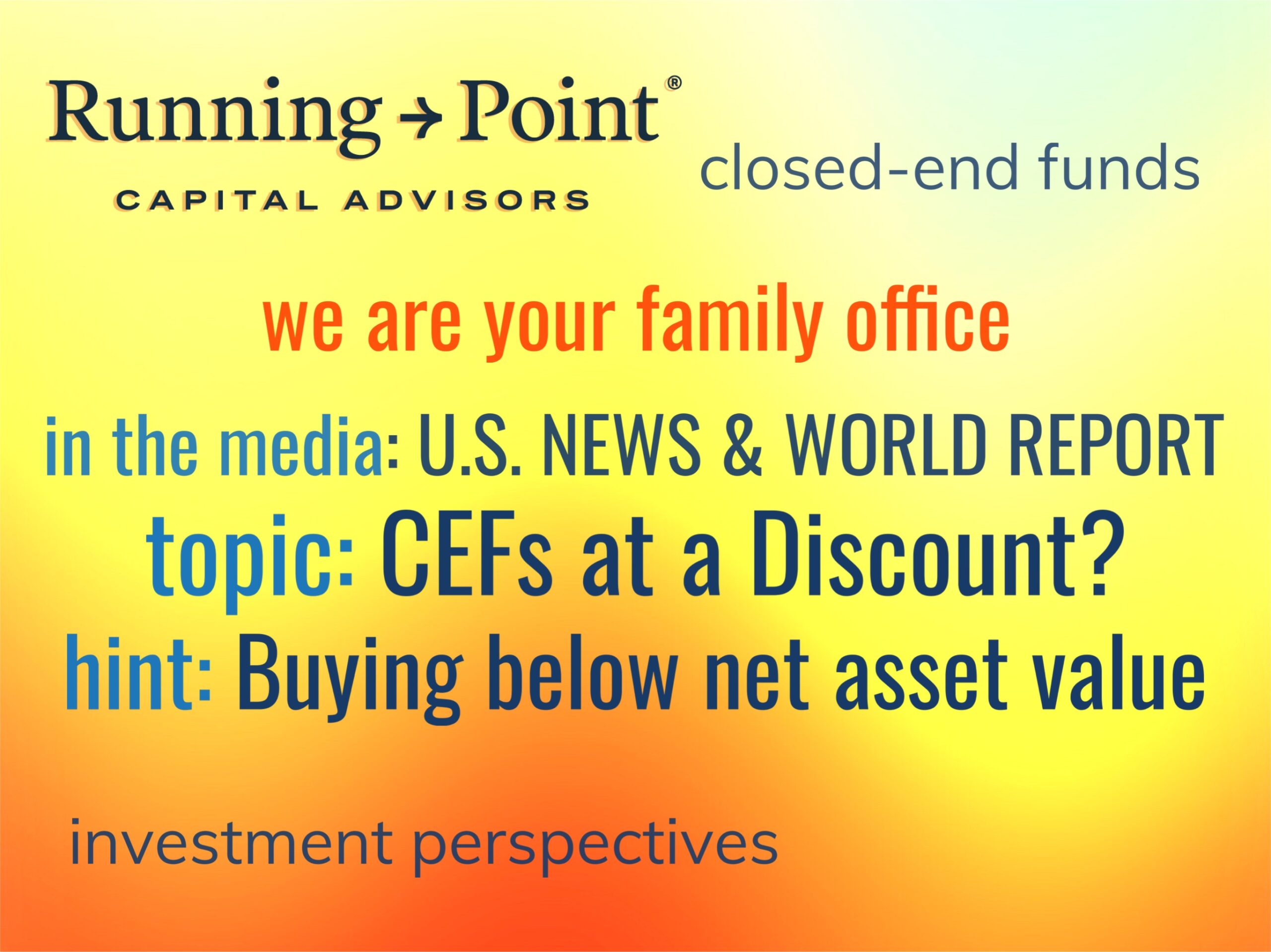 U.S. News & World Report: Funds Trading at a Discount to Their Underlying Value
